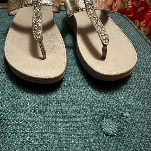 Silver FitFlop Sandals Size 10 - Picture 2 of 6